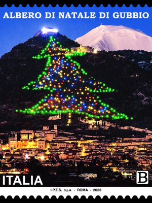 albero di gubbio cartolina postcard italy 2024